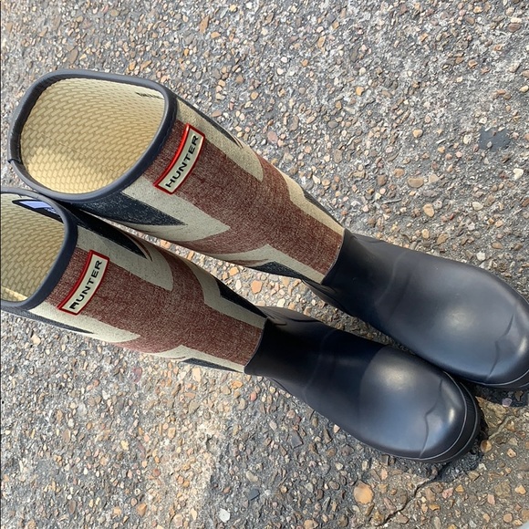 Hunter Shoes - Hunter boots tall British flag 🇬🇧 print